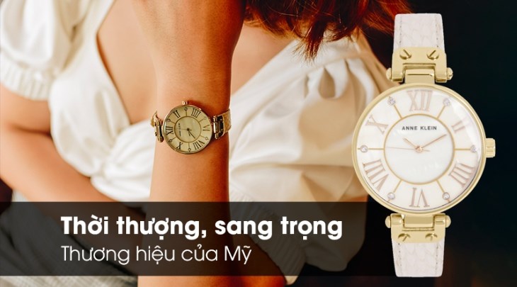 Đồng hồ ANNE KLEIN Nữ AK/1012GMGD có phong cách thiết kế hiện đại, sang trọng