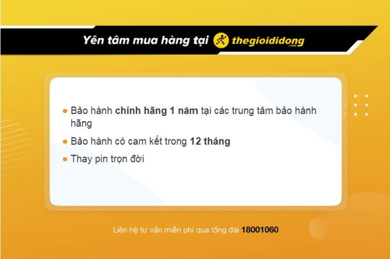 Chính sách bảo hành khi mua đồng hồ tại Thế Giới Di Động