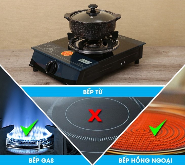 Bạn không nên sử dụng nồi sứ trên bếp từ nhằm tránh tình trạng nồi nứt vỡ