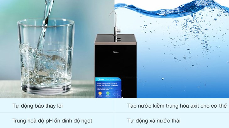 Máy lọc nước RO Midea MWP-S0620MR 6 lõi được tích hợp chế độ cảnh báo thay lõi giúp gia tăng độ bền cho sản phẩm và đảm bảo hiệu quả lọc nước cao