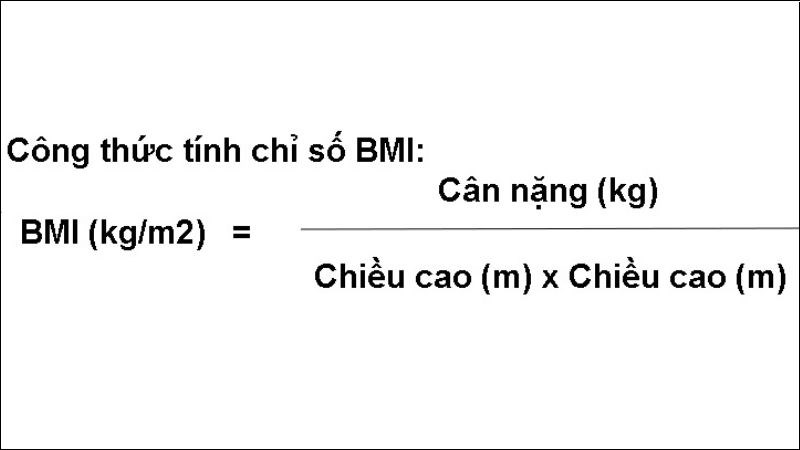 Công thức tính chỉ số BMI 