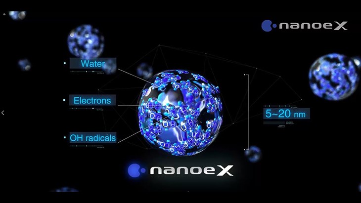 Công nghệ Nanoe giúp tóc bóng mượt, mềm mại hơn và giảm thiểu tình trạng tóc bị gãy rụng. 