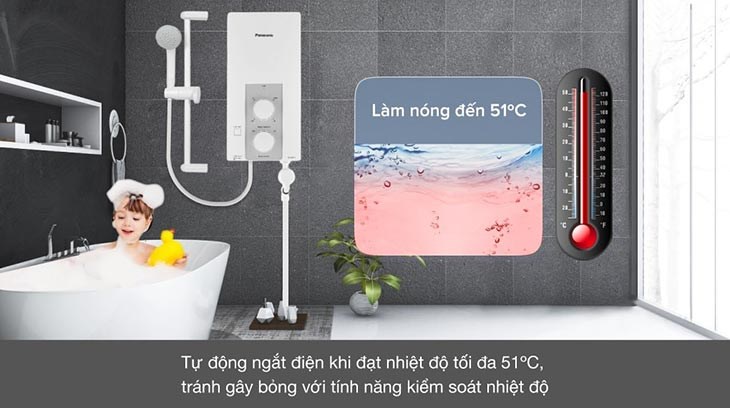 Máy nước nóng trực tiếp Panasonic 4500W DH-4RL1VW có giá 2.890.000 đồng (cập nhật tháng 04/2023, có thể thay đổi theo thời gian)