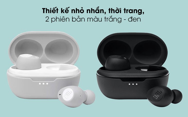 Tai nghe Bluetooth True Wireless JBL T115TWS sở hữu thiết kế đơn giản nhưng rất hiện đại, bắt mắt và thời thượng