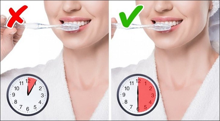 Bạn nên đánh răng sau khi ăn ít nhất 30 phút để bảo vệ lớp men răng không bị rửa trôi