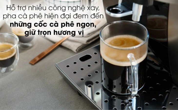 Máy pha cà phê Delonghi ECAM250.33.TB có nhiều công nghệ xay, giúp thành phẩm có hương vị đậm đà, đạt chuẩn