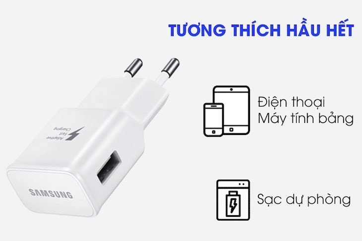 Cáp, sạc Samsung đa dạng nhiều đầu sạc tương thích với đa dạng các thiết bị