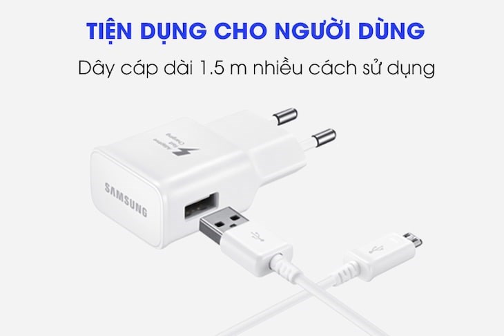 Bộ adapter sạc 15W kèm cáp Micro Samsung TA20HW