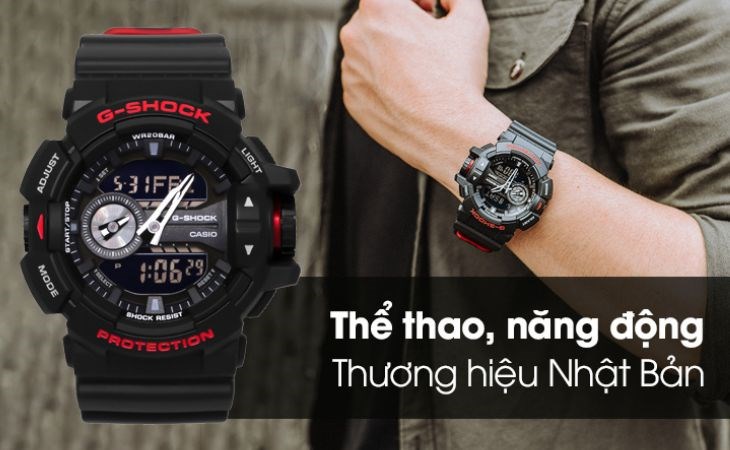 Đồng hồ G-SHOCK 51.9 mm Nam GA-400HR-1ADR với thiết kế mẫu đồng hồ quartz đầy cá tính, năng động, đặc biệt phù hợp cho phái nam