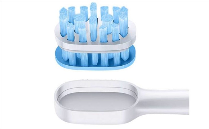 Bàn chải điện Xiaomi Mi Electric Toothbrush có kết cấu cụm lông dày hơn 40% so với bàn chải thông thường giúp ôm sát bề mặt, làm sạch răng hiệu quả