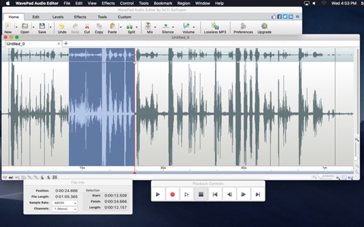WavePad hỗ trợ ghi âm dễ dàng và chỉnh sửa âm thanh dễ dàng, chuyên nghiệp