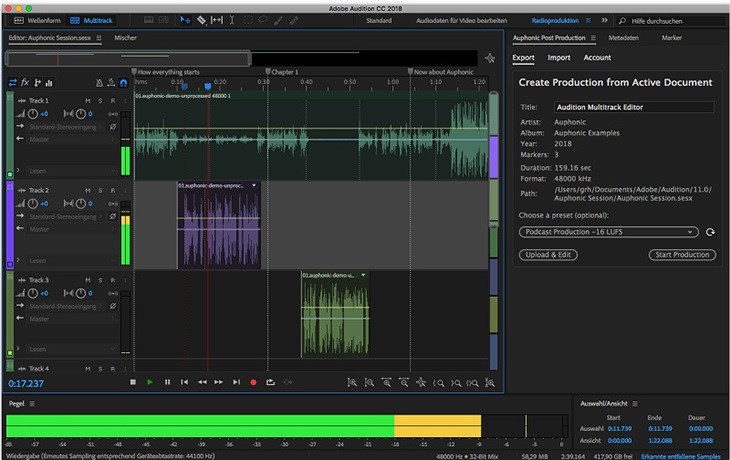 Audition Adobe hỗ trợ thu âm chất lượng cao, chuyên nghiệp
