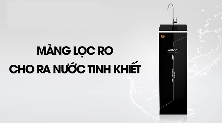 Máy lọc nước RO Mutosi MP-290SK 9 lõi sử dụng màng lọc RO giúp tạo ra nguồn nước tinh khiết có thể uống ngay sau khi lọc mà không cần đun sôi