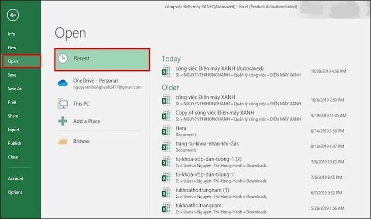 Cách tìm file Excel chưa lưu: Hướng dẫn chi tiết và đầy đủ