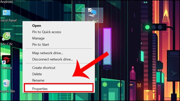 Mục Properties trong This PC