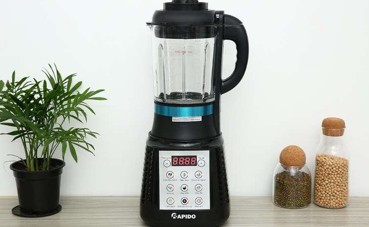 Máy làm sữa hạt Rapido RHB-1800D sở hữu tính năng chỉ hoạt động khi lắp cối vừa thân máy giúp thiết bị hoạt động bền bỉ hơn