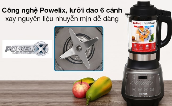 Máy làm sữa hạt đa năng Tefal BL967B66 xay nhuyễn mịn thực phẩm dễ dàng nhờ công nghệ Powelix