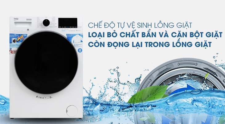 Loại bỏ cặn bẩn còn bám lại trong lồng giặt với chế độ vệ sinh lồng giặt