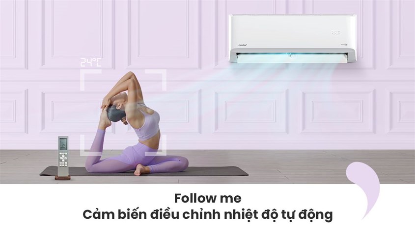 Follow me - Cảm biến điều chỉnh nhiệt độ tự động, đảm bảo môi trường luôn đúng chuẩn nhiệt độ bạn đã chọn