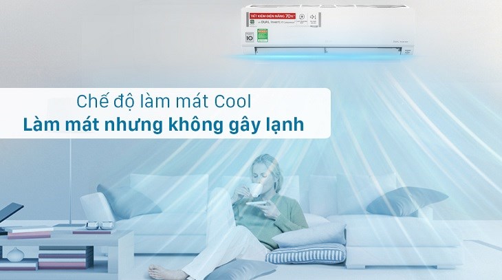 chế độ cool trên máy lạnh LG Inverter V10APFUV