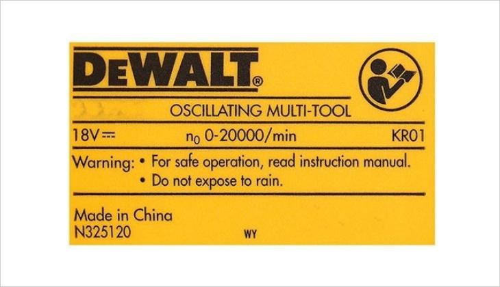 Đọc kỹ hướng dẫn sử dụng máy cắt rung đa năng Dewalt DCS355D2-KR 18V (2 pin, 1 sạc)  trước khi dùng