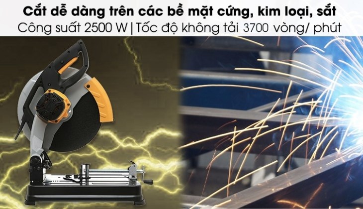 Máy cắt sắt Tolsen 79538 2500W chỉ có thể cắt sắt, không nên dùng cắt các loại vật liệu khác