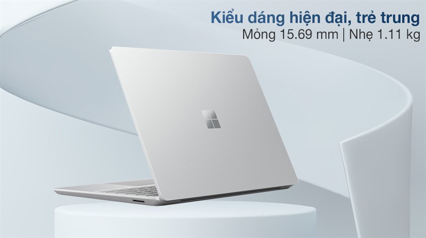 Laptop màu bạc sang trọng đến từ nhà Microsoft