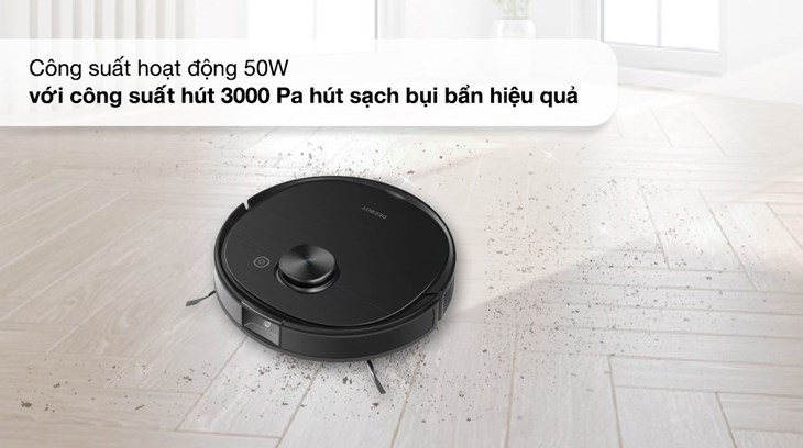 Robot hút bụi lau nhà Ecovacs Deebot T9 AIVI có công suất hút 3000Pa, đáp ứng tốt nhu cầu dọn dẹp của chung cư tầng thấp hay nhà trong ngõ