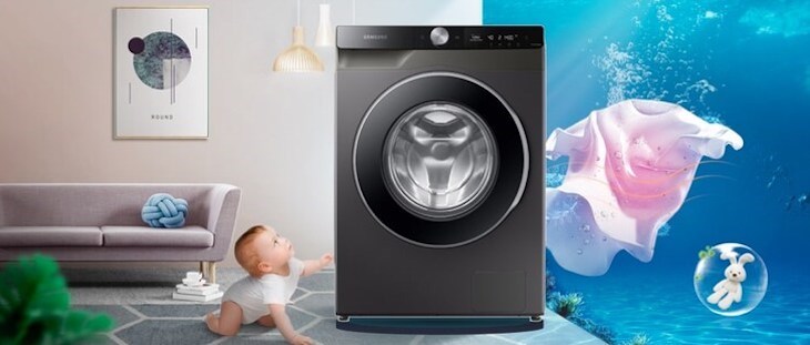Máy giặt Samsung AI Inverter 10kg WW10T634DLX/SV với lồng giặt làm từ inox 304 bền bỉ