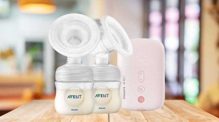 Máy hút sữa điện đôi Philips Avent Eureka SCF393.11 sử dụng 2 phễu hút sữa hoạt động cùng một lúc