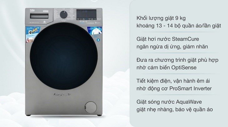 máy giặt beko đa dạng khối lượng giặt