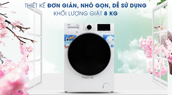 máy giặt lồng ngang beko kiểu dáng hiện đại