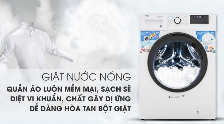 tính năng giặt nước nóng máy giặt Beko