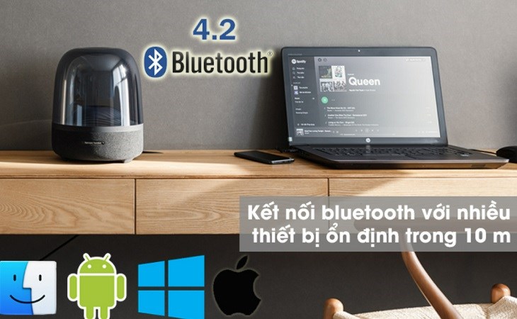 Loa Bluetooth Harman Kardon Aura Studio 3 sử dụng công nghệ kết nối Bluetooth 4.2