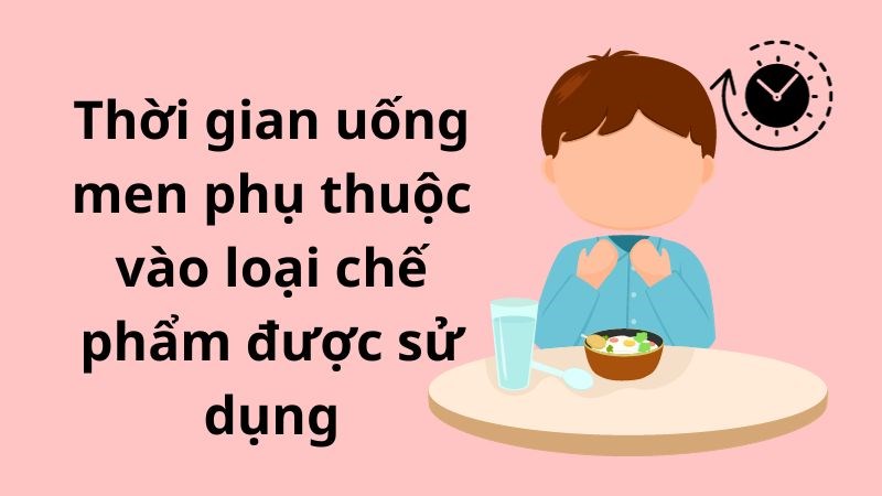 Thời điểm uống men vi sinh phụ thuộc vào loại chế phẩm mà người bệnh sử dụng