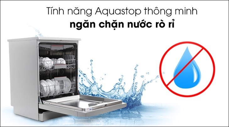 Tính năng Aquastop giúp máy rửa chén độc lập Bosch SMS2IVI61E phát hiện tình trạng rò rỉ nước nhanh chóng