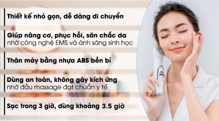 Máy massage mặt phục hồi da Lifetrons EP-100 giúp nâng cơ, phục hồi và làm săn chắc cho làn da thêm khỏe khoắn