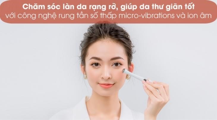 Công nghệ rung Microvibrations của Máy massage Lifetrons EM-100 đem lại hiệu quả thư giãn và giảm đau mỏi mắt nhanh chóng