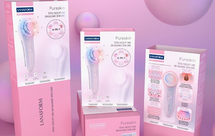 Máy đẩy tinh chất 6 trong 1 Lanaform pureskin la131312 với chế độ làm sạch sâu và thải độc cho làn da thông thoáng