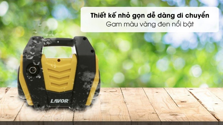 Máy phun xịt rửa Lavor Hero 105AC 850W có kiểu dáng nhỏ gọn, dễ di chuyển