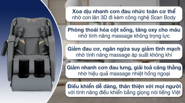 Ghế massage Airbike Sport MK-354 có thể đáp ứng tốt nhu cầu chăm sóc sức khỏe của các thành viên