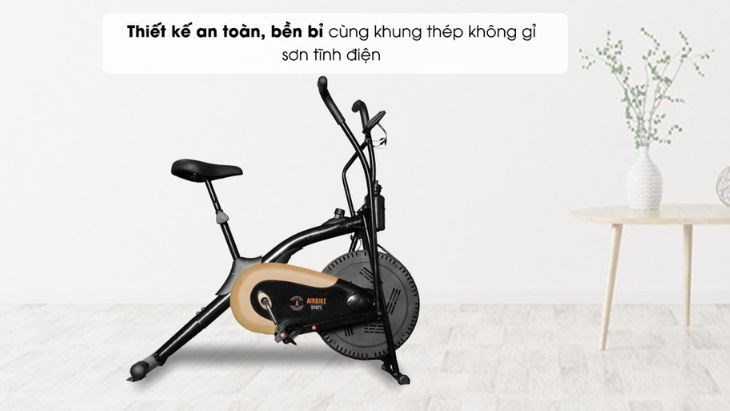 Xe Đạp Tập Thể Dục AirBike Sport MK-299 có khung sườn được chắc chắn được làm từ thép không gỉ