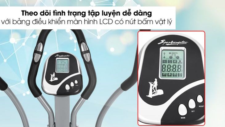 Xe Đạp Tập Thể Dục Airbike Sports ORBITREK 2085 được trang bị bảng điều khiển màn hình LCD và có phím bấm