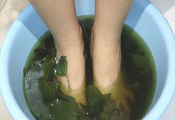 Khi ngâm chân với ngải cứu giúp suy giảm tình trạng chuột rút 