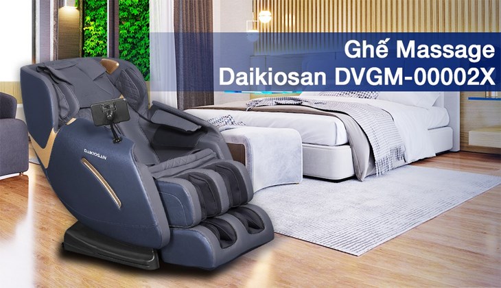 Ghế Massage Daikiosan DVGM-00002X có bề mặt được làm từ da PU cao cấp, mềm mịn, chống thấm nước có thể khắc phục được những nhược điểm của da thật