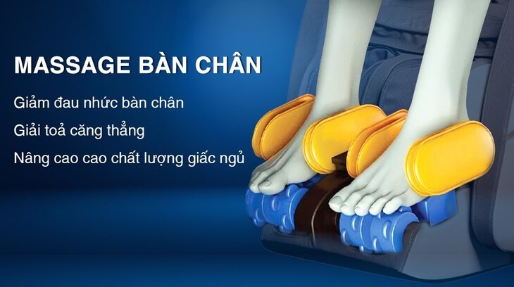 Tính năng massage bàn chân được tích hợp trên ghế Massage Daikiosan DKGM-20005X 