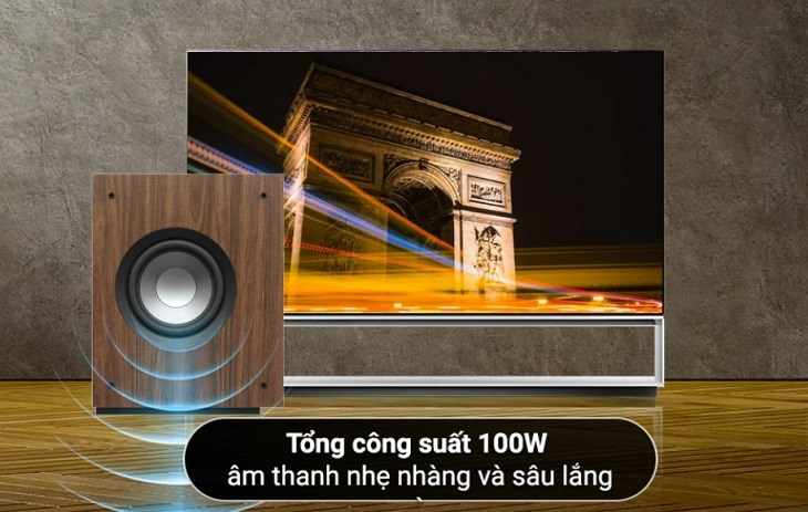 Loa siêu trầm Jamo S808 Walnut 100W cho âm thanh trầm lắng, phù hợp lắp đặt tại căn phòng có diện tích từ 10 - 20m²