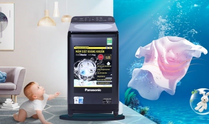 Máy giặt Panasonic 10 Kg NA-F100A9BRV được thiết kế tính năng tự động vệ sinh lồng giặt giúp duy trì độ bền của máy tốt hơn