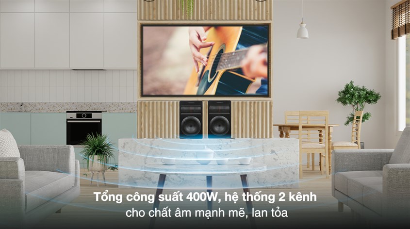 Cặp loa karaoke Boston Acoustics MD208 400W công suất mỗi loa là 200W và tổng công suất là 400W cho chất âm mạnh mẽ, lan tỏa