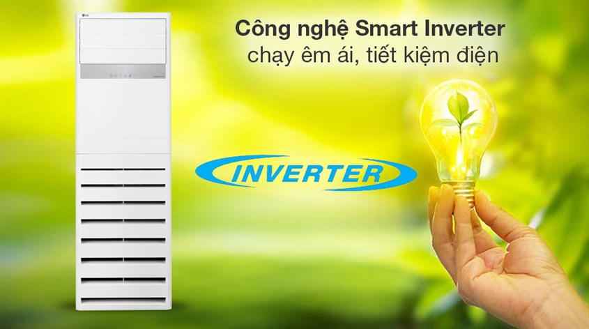 Điều hòa tủ đứng LG Inverter 4 HP ZPNQ36GR5A0 có công nghệ Inverter giúp tiết kiệm điện năng hiệu quả